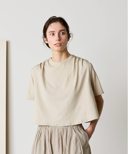 WALANCE（ワランス）の「natural dye mint jersey tee（Tシャツ/カットソー・レディース・スミクロ/ブラウン・FREE）」の4枚目の写真