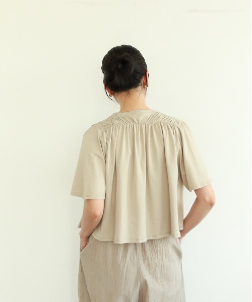 WALANCE（ワランス）の「natural dye mint jersey tee（Tシャツ/カットソー・レディース・スミクロ/ブラウン・FREE）」の12枚目の写真