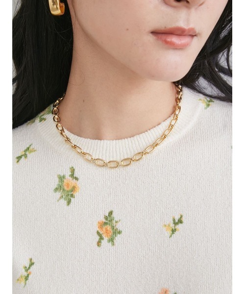 Mila Owen（ミラオーウェン）の「チェーンチョーカーネックレス（ネックレス・レディース・シルバー/ゴールド・F）」の2枚目の写真