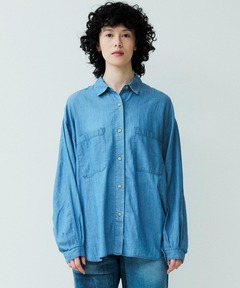 シアーデニムイージーシャツ