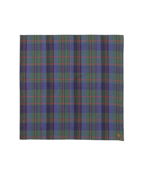 BEAMS PLUS（ビームスプラス）の「Handkerchief Madras（ハンカチ/ハンドタオル・メンズ・ブルー/パープル/グリーン/ピンク/ブラウン・ONE SIZE）」の4枚目の写真