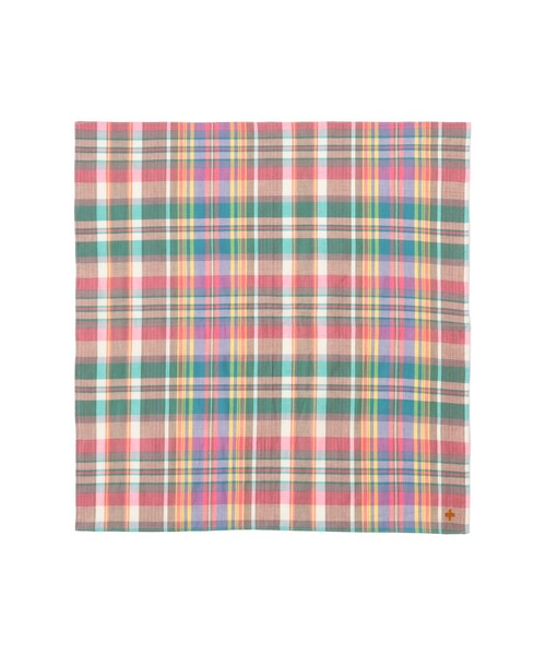 BEAMS PLUS（ビームスプラス）の「Handkerchief Madras（ハンカチ/ハンドタオル・メンズ・ブルー/パープル/グリーン/ピンク/ブラウン・ONE SIZE）」の5枚目の写真