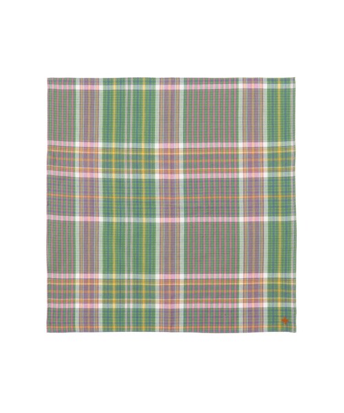 BEAMS PLUS（ビームスプラス）の「Handkerchief Madras（ハンカチ/ハンドタオル・メンズ・ブルー/パープル/グリーン/ピンク/ブラウン・ONE SIZE）」の2枚目の写真