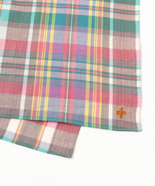 BEAMS PLUS（ビームスプラス）の「Handkerchief Madras（ハンカチ/ハンドタオル・メンズ・ブルー/パープル/グリーン/ピンク/ブラウン・ONE SIZE）」の9枚目の写真