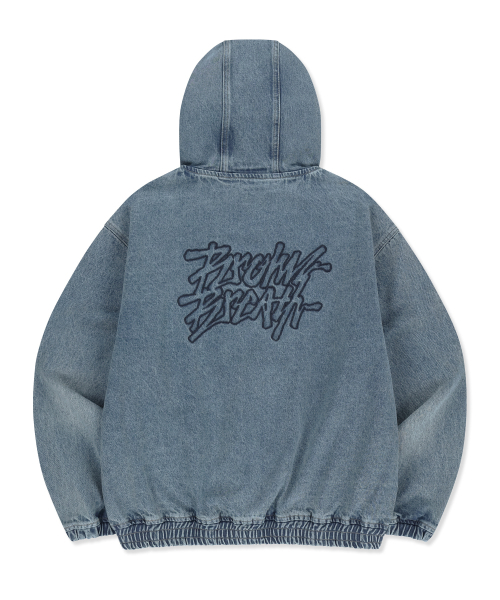 BROWNBREATH(ブラウンブレス)の「DENIM HOOD ZIP UP - BLUE(パーカー・レディース・その他・X-LARGE/SMALL/LARGE/MEDIUM)」の2枚目の写真