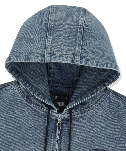 BROWNBREATH(ブラウンブレス)の「DENIM HOOD ZIP UP - BLUE(パーカー・レディース・その他・X-LARGE/SMALL/LARGE/MEDIUM)」の3枚目の写真