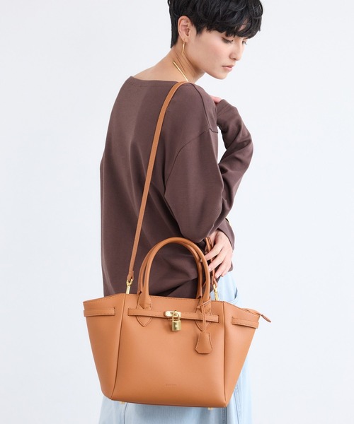 BARNYARDSTORM(バンヤードストーム)の「BARNYARDSTORM / SINBONO(シンボノ)別注 / ベルト付きバッグ(ハンドバッグ・レディース・ブラック/キャメル/ライトベージュ・FREE)」の12枚目の写真