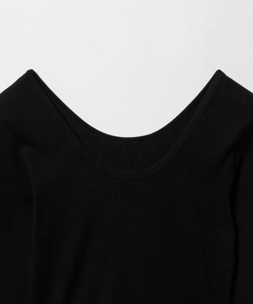 UNITED ARROWS(ユナイテッドアローズ)の「Uネック ロングスリーブ Tシャツ(Tシャツ/カットソー・レディース・ブラック/オフホワイト・FREE)」の19枚目の写真