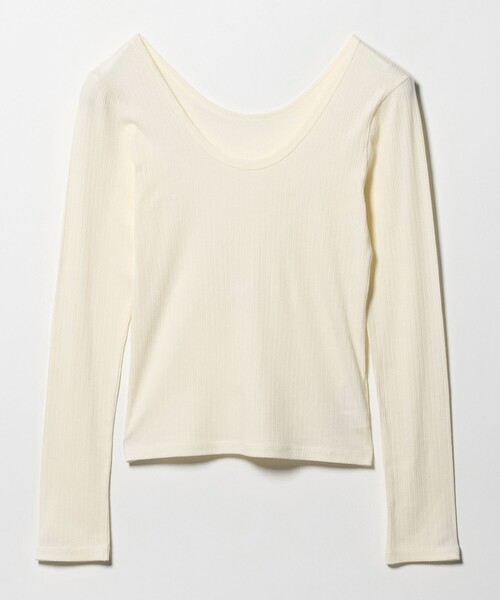 UNITED ARROWS(ユナイテッドアローズ)の「Uネック ロングスリーブ Tシャツ(Tシャツ/カットソー・レディース・ブラック/オフホワイト・FREE)」の22枚目の写真