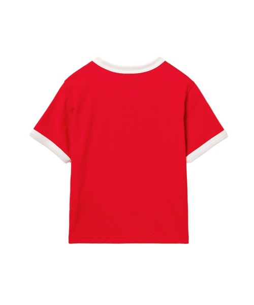 A BATHING APE(アベイシングエイプ)の「MILO PD PRINTED RINGER CROP TEE(Tシャツ/カットソー・レディース・グレー/レッド/ホワイト・SMALL/X-SMALL)」の6枚目の写真