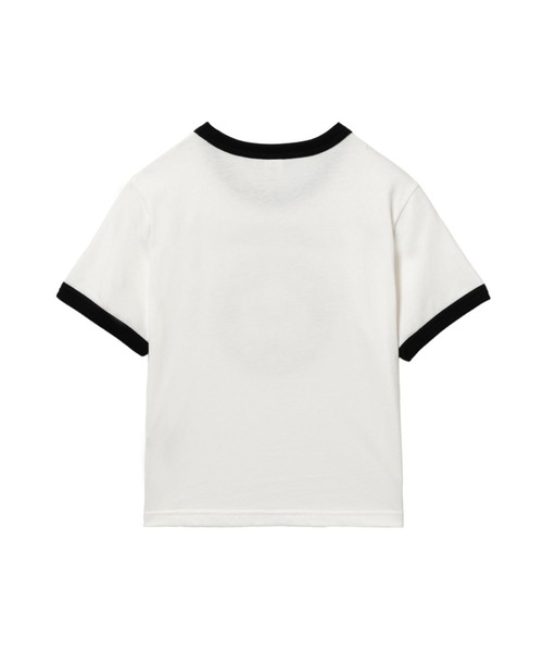 A BATHING APE(アベイシングエイプ)の「MILO PD PRINTED RINGER CROP TEE(Tシャツ/カットソー・レディース・グレー/レッド/ホワイト・SMALL/X-SMALL)」の4枚目の写真