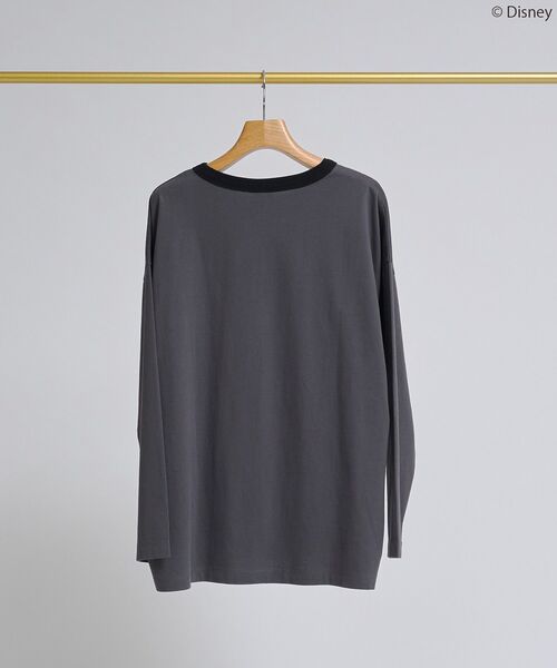 Disney（ディズニー）の「【Mickey&Friends】フロッキーリンガーT（Tシャツ/カットソー・レディース・イエロー/オフホワイト/チャコールグレー/サックスブルー・FREE）」の22枚目の写真