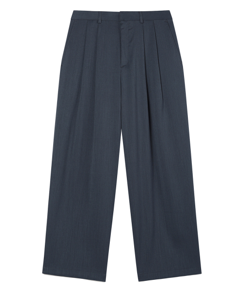 PRAIRIE GINZA(プレリーギンザ)の「ルーズフィットツーピンタックワイドスラックス (ネイビー)(スラックス・メンズ・ネイビー・SMALL/MEDIUM/LARGE)」の5枚目の写真