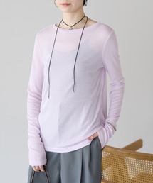 r.（アールドット）の「ボートネック　シアートップス（Tシャツ/カットソー）」