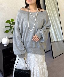 prose verse | ボートネック裾メタルスウェット(Tシャツ/カットソー)