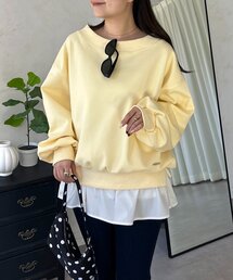 prose verse | ボートネック裾メタルスウェット(Tシャツ/カットソー)