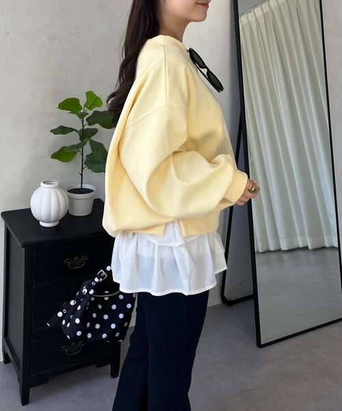 prose verse（プロズヴェール）の「ボートネック裾メタルスウェット（Tシャツ/カットソー・レディース・グレー/ブラック/レッド/サックスブルー/イエロー・FREE）」の20枚目の写真