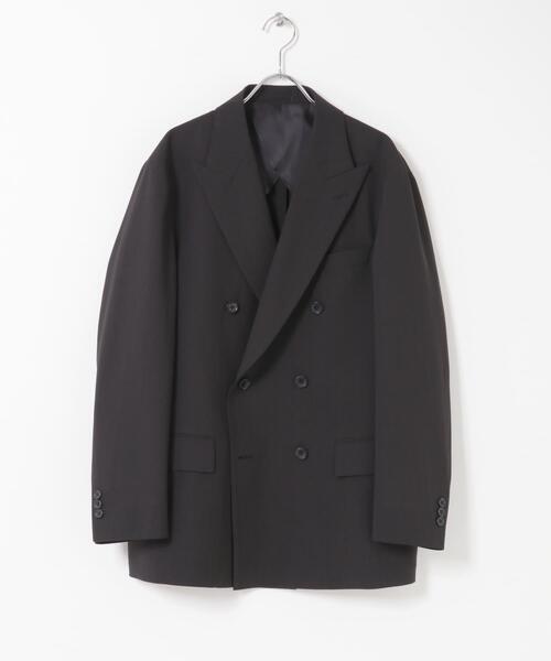 URBAN RESEARCH DOORS（アーバンリサーチドアーズ）の「LIFE STYLE TAILOR　TRABESTストライプダブルジャケット（その他アウター・メンズ・ブラック・LARGE/MEDIUM/SMALL/X-LARGE）」の2枚目の写真