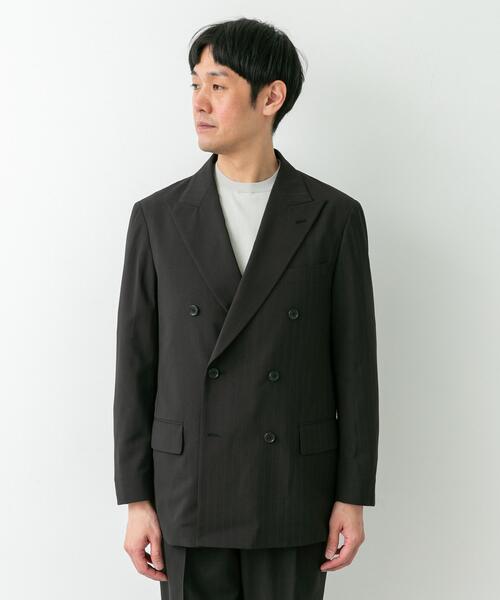 URBAN RESEARCH DOORS(アーバンリサーチドアーズ)の「LIFE STYLE TAILOR TRABESTストライプダブルジャケット(その他アウター・メンズ・ブラック・LARGE/MEDIUM/SMALL/X-LARGE)」の14枚目の写真