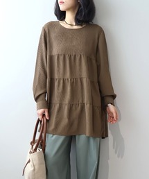 【WEB/一部店舗限定】【LL~5L 大きいサイズ】ティアードチュニック