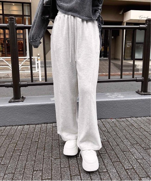 INGNI（イング）の「切替スウェットパンツ（スウェットパンツ・レディース・オートミール/ブラック/グレー・FREE）」の6枚目の写真