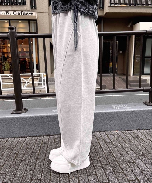 INGNI（イング）の「切替スウェットパンツ（スウェットパンツ・レディース・オートミール/ブラック/グレー・FREE）」の7枚目の写真