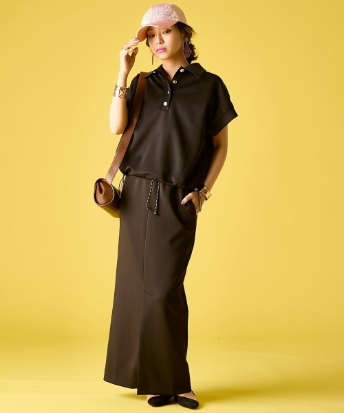 GEVS.（ジェイヴィス）の「カットソーロングスカート＜大きいサイズ有＞GEVS.（スカート・レディース・ブラック/グレー・M/L/LL/3L/4L/5L）」の7枚目の写真