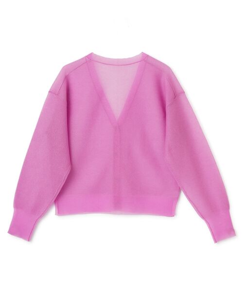 LANVIN en Bleu(ランバンオンブルー)の「Vネックシアーカーディガン(ニット/セーター・レディース・グレー/ピンク/オフホワイト・38)」の19枚目の写真