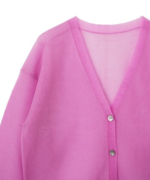 LANVIN en Bleu(ランバンオンブルー)の「Vネックシアーカーディガン(ニット/セーター・レディース・グレー/ピンク/オフホワイト・38)」の20枚目の写真
