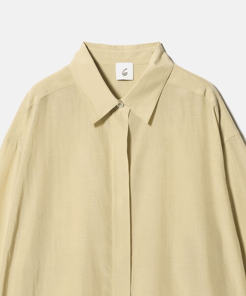 6(ロク)の「<6(ROKU)>チドリステッチ シャツ(シャツ/ブラウス・レディース・ナチュラル/ダークグレー・FREE)」の14枚目の写真