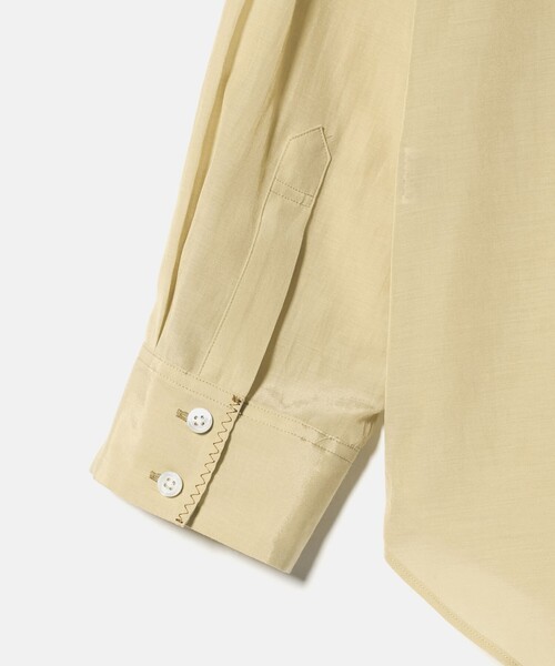 6(ロク)の「<6(ROKU)>チドリステッチ シャツ(シャツ/ブラウス・レディース・ナチュラル/ダークグレー・FREE)」の15枚目の写真