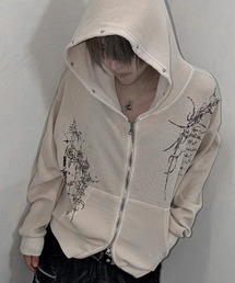 RUDOL（ルドル）の「『RUDOL/ルドル』ワッフル素材短丈ダブルジップパーカー（パーカー）」