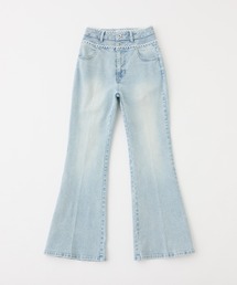 one after another NICE CLAUP | 【サイズ展開あり】ウエストレース美脚フレアデニム(デニムパンツ)