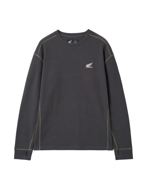 PHYPS MOTORCYCLE(フィップスモーターサイクル)の「H-Tech Waffle Long Sleeve Charcoal(Tシャツ/カットソー・レディース・その他・LARGE/MEDIUM/X-LARGE/SMALL)」の2枚目の写真