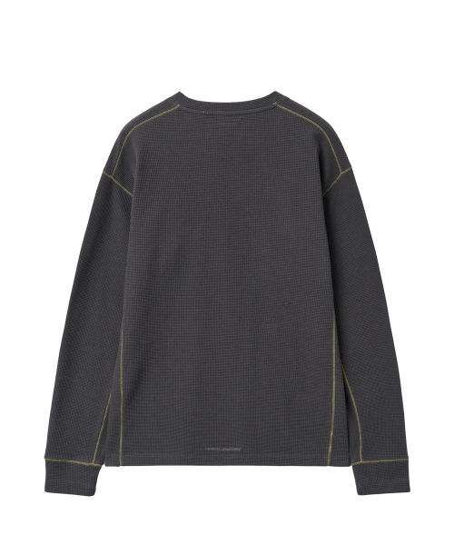 PHYPS MOTORCYCLE(フィップスモーターサイクル)の「H-Tech Waffle Long Sleeve Charcoal(Tシャツ/カットソー・レディース・その他・LARGE/MEDIUM/X-LARGE/SMALL)」の3枚目の写真