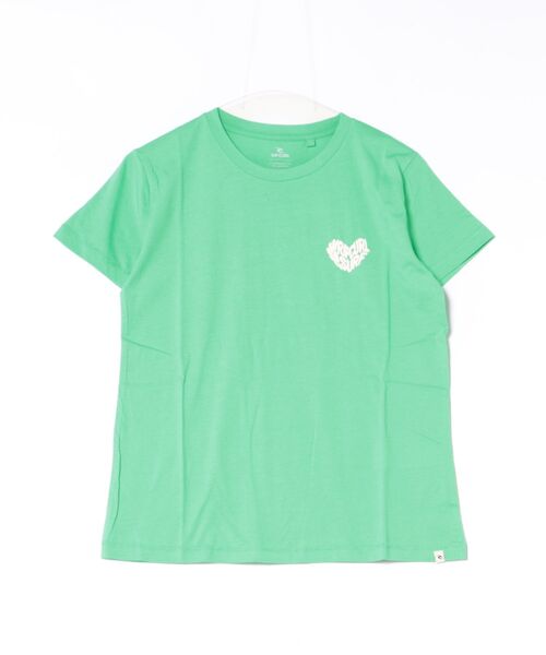 rip curl(リップカール)の「RIP CURL/リップカール 半袖Tシャツ レディース RC HEART LOGOS TEE 0MWWTE(Tシャツ/カットソー・レディース・スミクロ/グリーン・S/XS)」の7枚目の写真