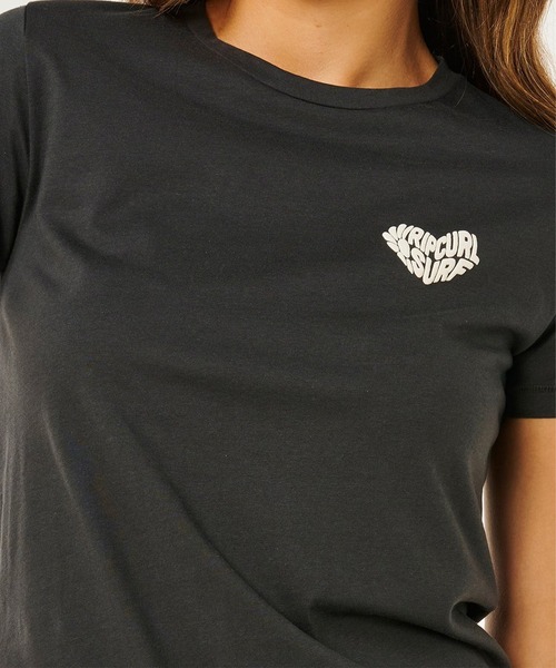 rip curl(リップカール)の「RIP CURL/リップカール 半袖Tシャツ レディース RC HEART LOGOS TEE 0MWWTE(Tシャツ/カットソー・レディース・スミクロ/グリーン・S/XS)」の12枚目の写真