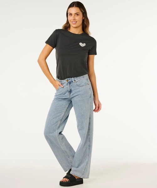 rip curl(リップカール)の「RIP CURL/リップカール 半袖Tシャツ レディース RC HEART LOGOS TEE 0MWWTE(Tシャツ/カットソー・レディース・スミクロ/グリーン・S/XS)」の11枚目の写真