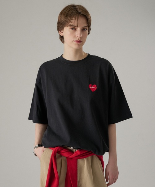 ONCILY(オンシェリー)の「26SS BROKEN HEART LOGO DRAW CODE T-SHIRT / ブロークンハートロゴドローコードTシャツ(Tシャツ/カットソー・メンズ・ホワイト系その他/ホワイト系その他2/ブラック系その他/ブラック・SMALL/MEDIUM/LARGE)」の3枚目の写真