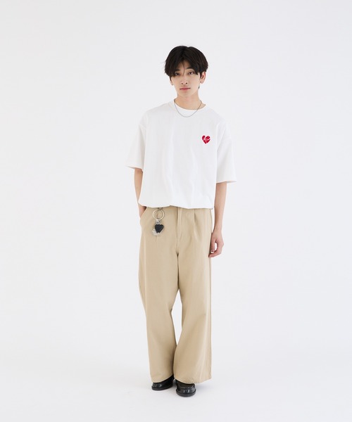 ONCILY(オンシェリー)の「26SS BROKEN HEART LOGO DRAW CODE T-SHIRT / ブロークンハートロゴドローコードTシャツ(Tシャツ/カットソー・メンズ・ホワイト系その他/ホワイト系その他2/ブラック系その他/ブラック・SMALL/MEDIUM/LARGE)」の8枚目の写真