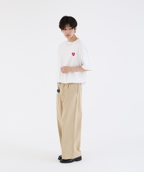 ONCILY(オンシェリー)の「26SS BROKEN HEART LOGO DRAW CODE T-SHIRT / ブロークンハートロゴドローコードTシャツ(Tシャツ/カットソー・メンズ・ホワイト系その他/ホワイト系その他2/ブラック系その他/ブラック・SMALL/MEDIUM/LARGE)」の9枚目の写真