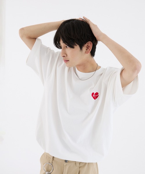 ONCILY(オンシェリー)の「26SS BROKEN HEART LOGO DRAW CODE T-SHIRT / ブロークンハートロゴドローコードTシャツ(Tシャツ/カットソー・メンズ・ホワイト系その他/ホワイト系その他2/ブラック系その他/ブラック・SMALL/MEDIUM/LARGE)」の6枚目の写真