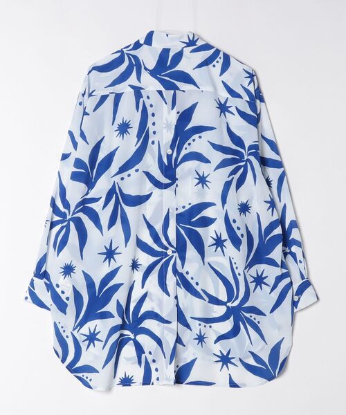 ROBES&CONFECTIONS（ローブスコンフェクションズ）の「Robes&Confections/ローブス&コンフェクションズ/トロピカルリーフ デシンLSシャツ（シャツ/ブラウス・レディース・ブラック/ホワイト・1）」の3枚目の写真