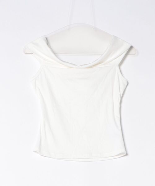 Ritzy(リッツィー)の「オフショルダーツイストトップス(Tシャツ/カットソー・レディース・ブラック/ホワイト・L/M/S)」の13枚目の写真