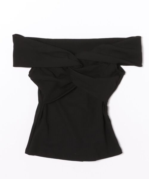Ritzy(リッツィー)の「オフショルダーツイストトップス(Tシャツ/カットソー・レディース・ブラック/ホワイト・L/M/S)」の11枚目の写真