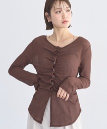 earth music&ecology（アースミュージックアンドエコロジー）の「【2026SS】シアーワッフルタックボタントップス（Tシャツ/カットソー）」