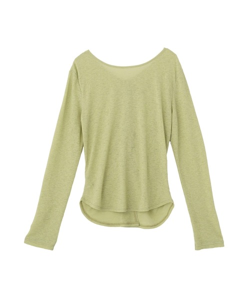 earth music&ecology（アースミュージックアンドエコロジー）の「【2026SS】シアーワッフルタックボタントップス（Tシャツ/カットソー・レディース・ブラウン/レッド/ライトグリーン/オフホワイト・FREE）」の15枚目の写真