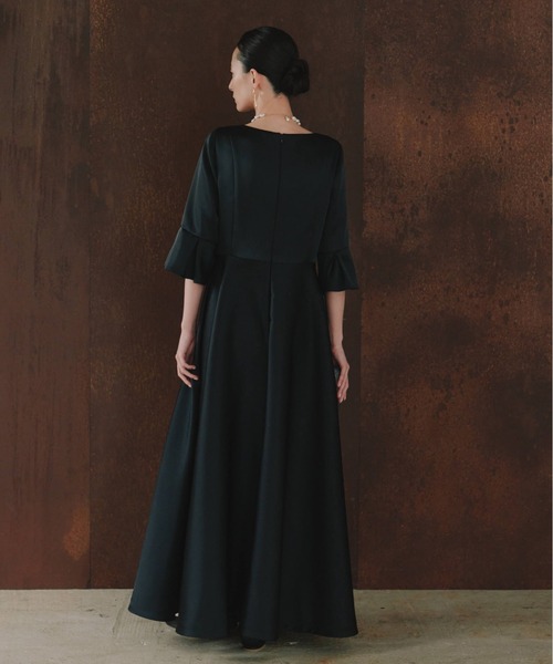 kaene（カエン）の「エクラサテンドレス【eneak】（ワンピース・レディース・ブラック/チャコール/モカ・M/L）」の13枚目の写真