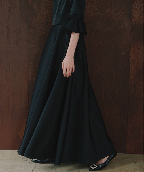 kaene（カエン）の「エクラサテンドレス【eneak】（ワンピース・レディース・ブラック/チャコール/モカ・M/L）」の15枚目の写真