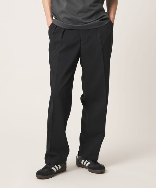 A DAY IN THE LIFE UNITED ARROWS(アデイインザライフユナイテッドアローズ)の「ワッシャー リネンライク 2プリーツ イージーパンツ<A DAY IN THE LIFE>(スラックス・メンズ・ベージュ/ブラック・M/L)」の1枚目の写真